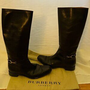 Vintage Burberry Leather Riding Boot